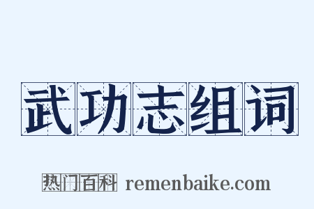 武功志组词是什么意思的图片